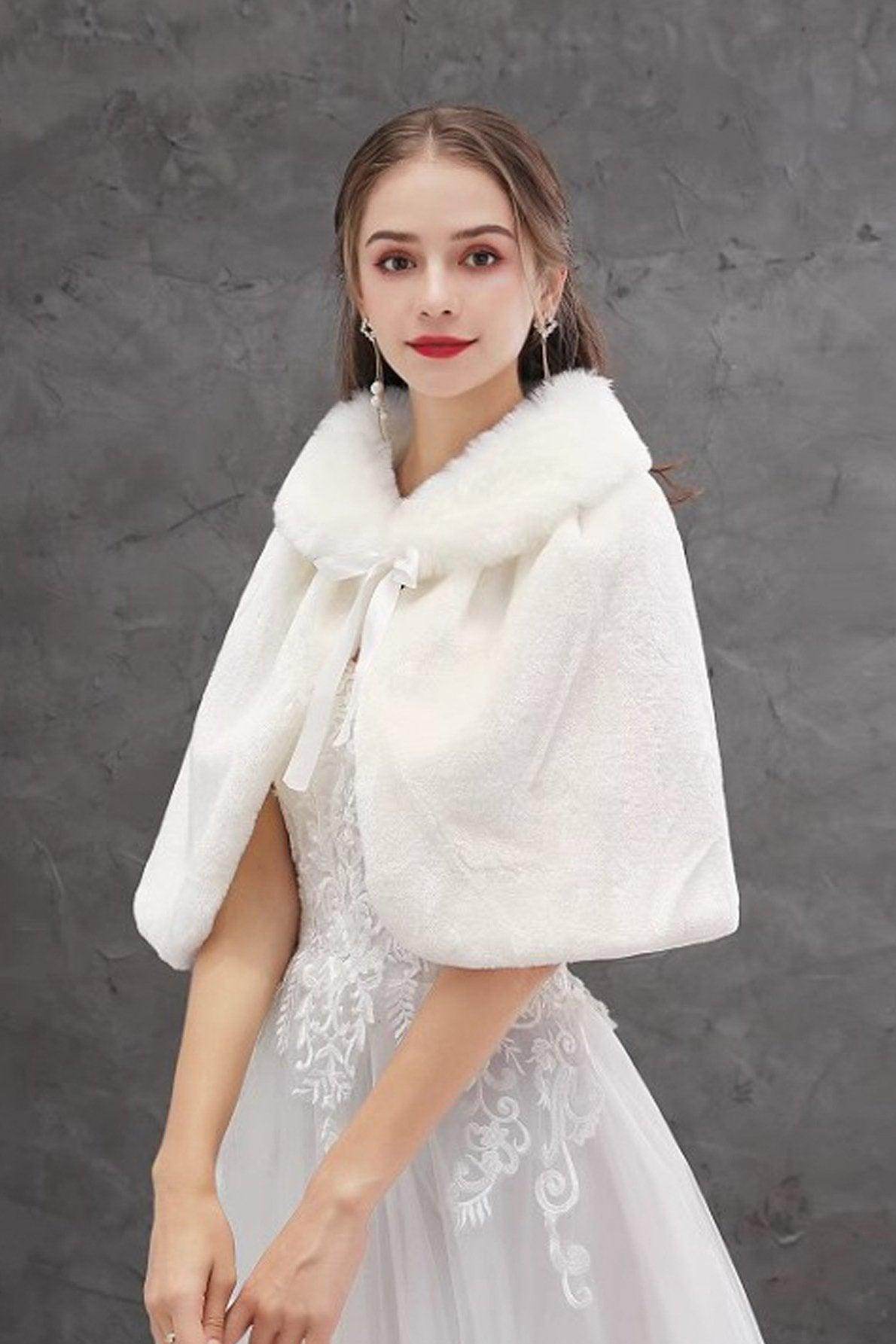 Faux Fur Shawl with CJ0128 - COCOMELODY